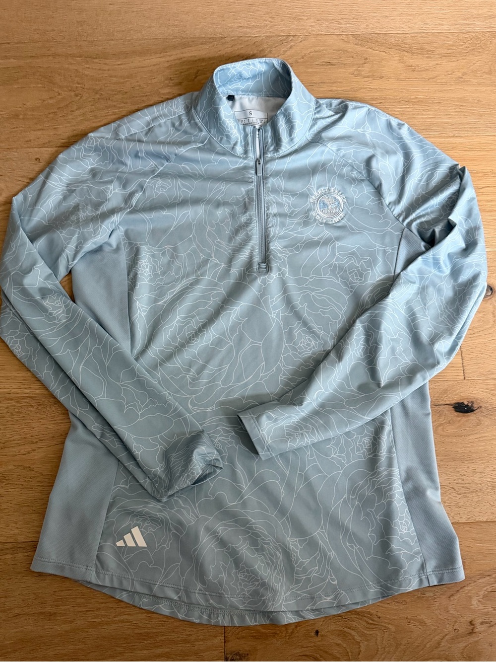 Adidas Pebble Beach Light Blue Quarter-Zip Training Jacket